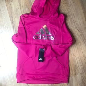 NWT🌟Adidas girl size M dark pink sweater